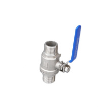 double male cf8m 1000wog hydraulic bspt threaded price 1/2" ss 304 316l 2pcs stainless steel pull port ball valve